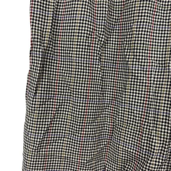 Susan Bristol Wool Blend Pleated Long Lined Houndstooth Skirt USA Made sz 12 - Picture 6 of 16